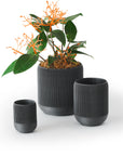 LINA SELF-WATERING & AIR PRUNING PLANTER - CHARCOAL - VerdiPot