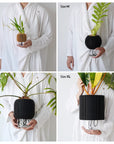PEBBLE SELF-WATERING & AIR PRUNING PLANTER - WOOD BROWN - VerdiPot