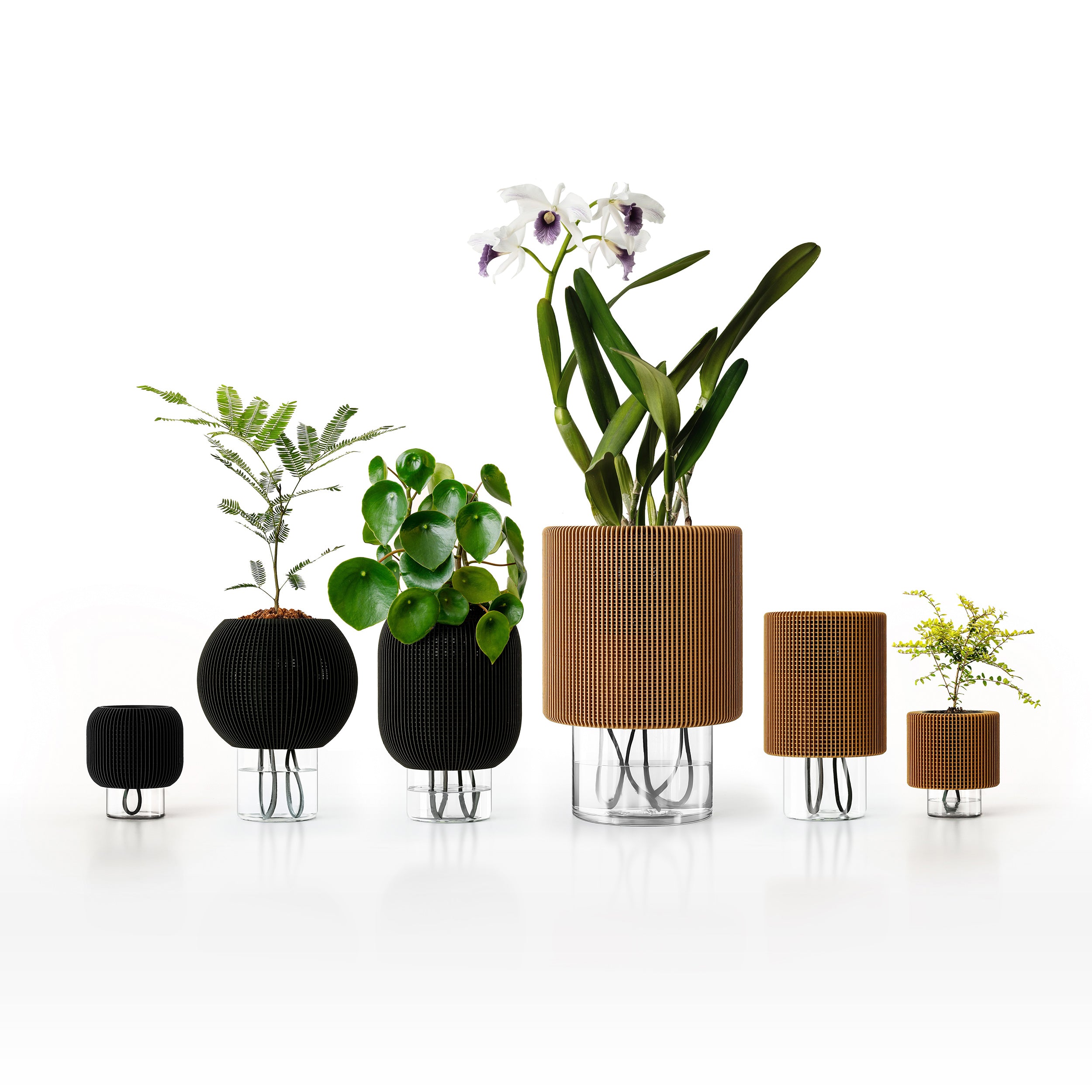 PEBBLE SELF-WATERING & AIR PRUNING PLANTER - WOOD BROWN - VerdiPot