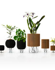 PEBBLE SELF-WATERING & AIR PRUNING PLANTER - WOOD BROWN - VerdiPot